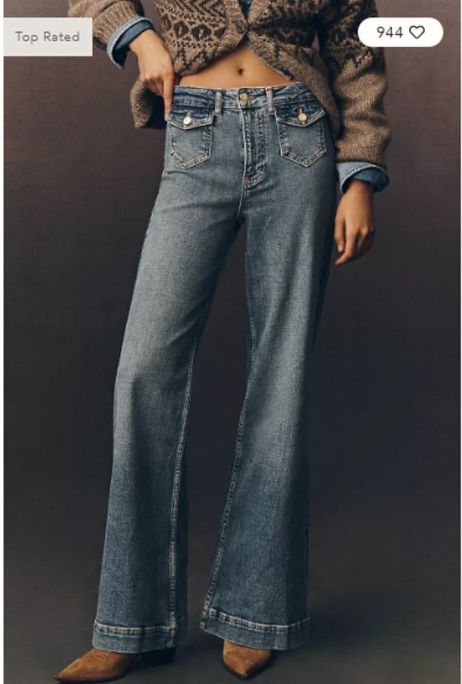 Pilcro Pocket High-Rise Flare Jeans